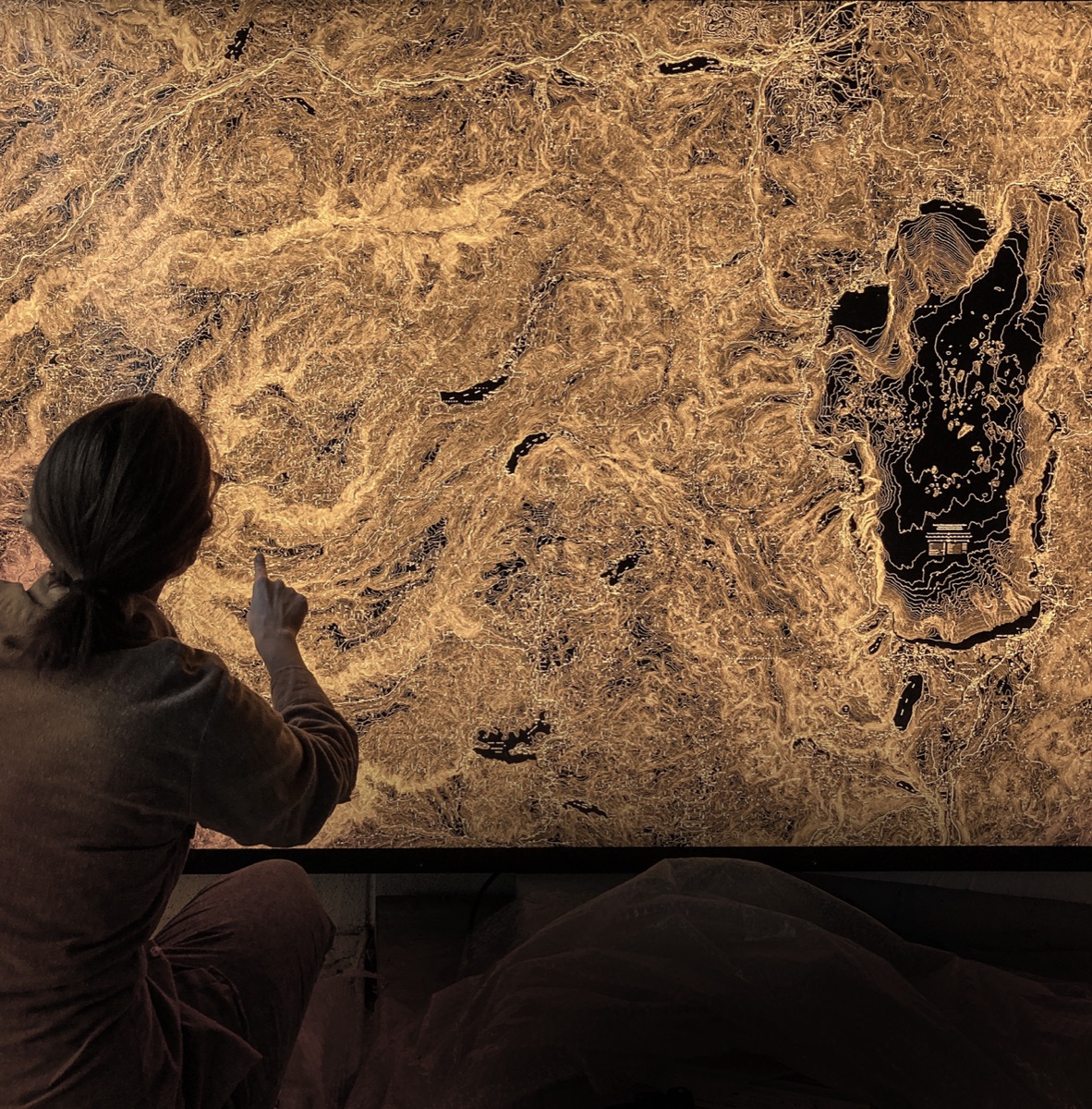 Tahoe map with people