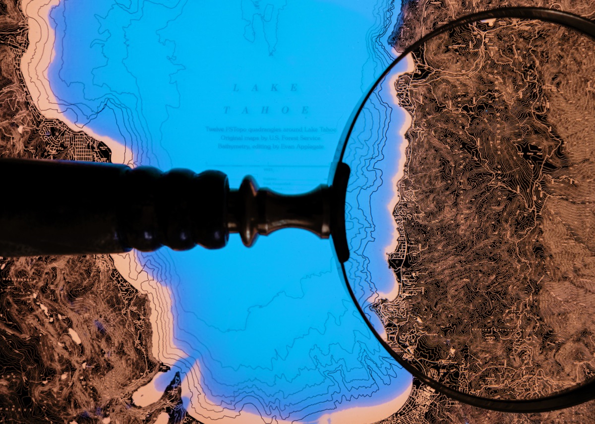 Lake Tahoe 9x12 magnifying glass